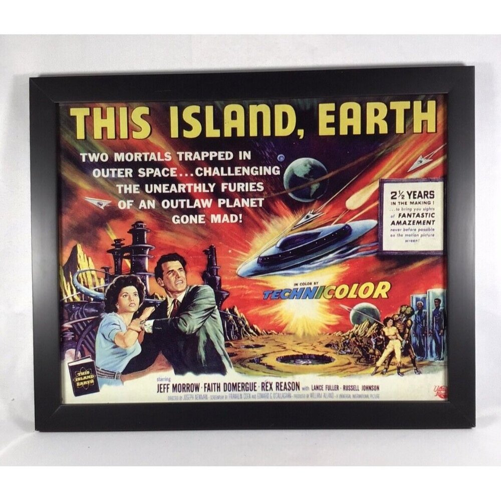 1955 Sci-fi Movie Poster “This Island, Earth” Framed Reprint Vibrant Graphics
